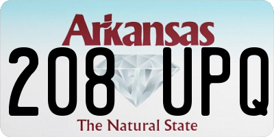 AR license plate 208UPQ