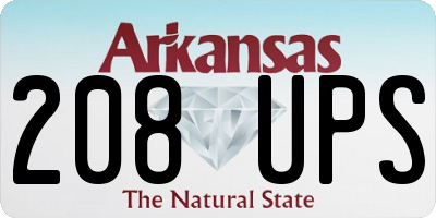 AR license plate 208UPS