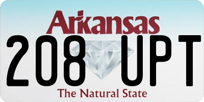 AR license plate 208UPT