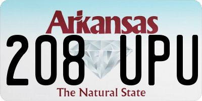 AR license plate 208UPU