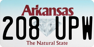 AR license plate 208UPW