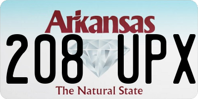 AR license plate 208UPX
