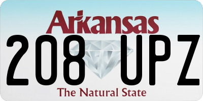 AR license plate 208UPZ