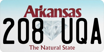 AR license plate 208UQA