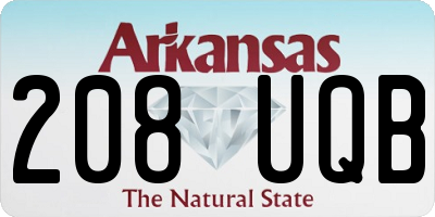 AR license plate 208UQB