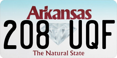 AR license plate 208UQF