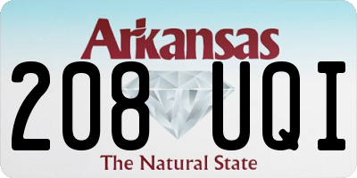 AR license plate 208UQI