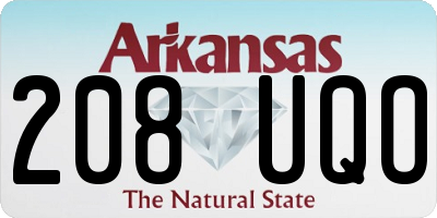 AR license plate 208UQO