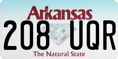 AR license plate 208UQR