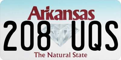 AR license plate 208UQS