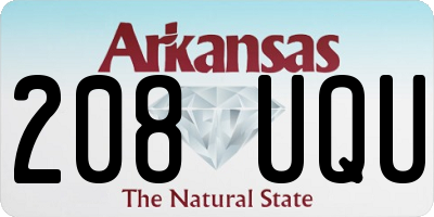 AR license plate 208UQU
