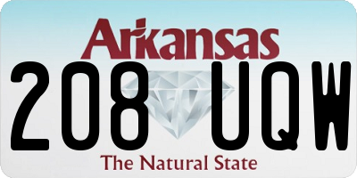 AR license plate 208UQW