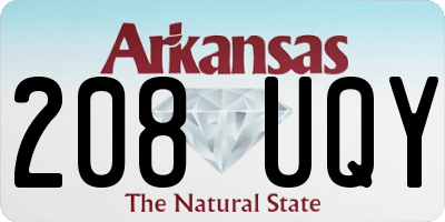AR license plate 208UQY
