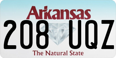 AR license plate 208UQZ