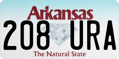 AR license plate 208URA