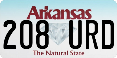 AR license plate 208URD