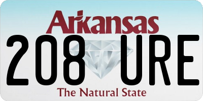AR license plate 208URE