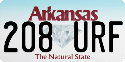 AR license plate 208URF