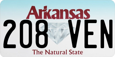 AR license plate 208VEN
