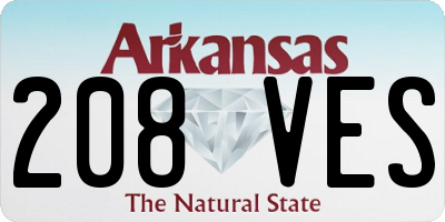 AR license plate 208VES