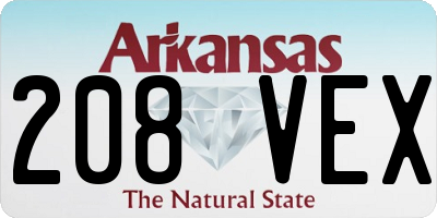 AR license plate 208VEX