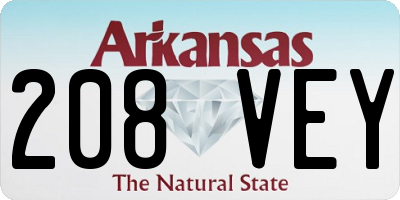 AR license plate 208VEY