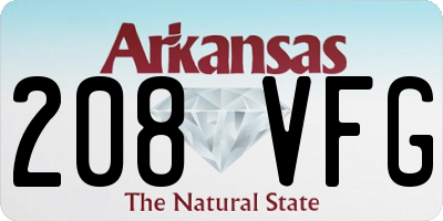 AR license plate 208VFG