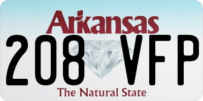 AR license plate 208VFP