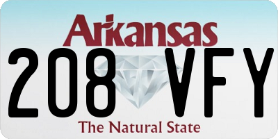 AR license plate 208VFY