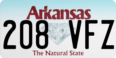 AR license plate 208VFZ