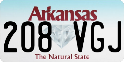 AR license plate 208VGJ