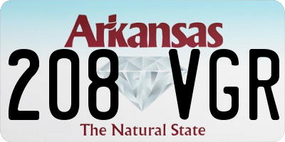 AR license plate 208VGR