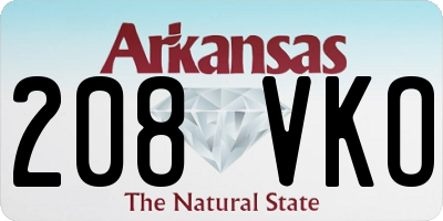 AR license plate 208VKO