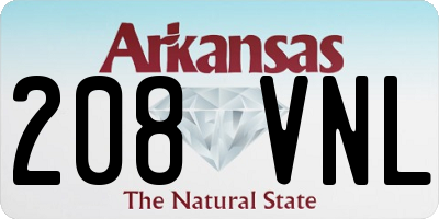 AR license plate 208VNL