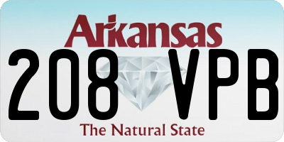 AR license plate 208VPB
