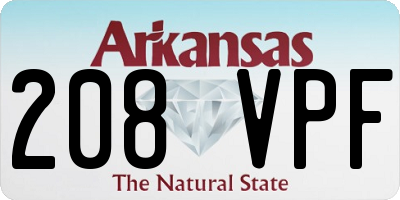AR license plate 208VPF