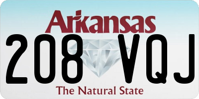 AR license plate 208VQJ