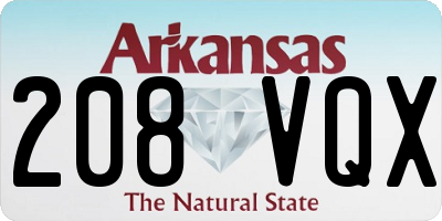 AR license plate 208VQX