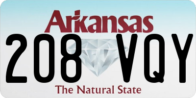 AR license plate 208VQY