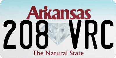 AR license plate 208VRC