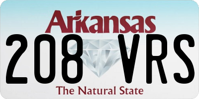 AR license plate 208VRS