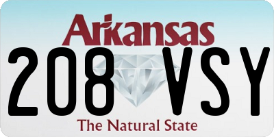 AR license plate 208VSY