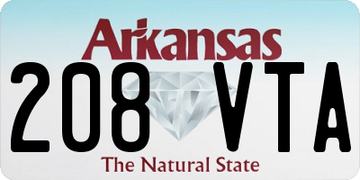 AR license plate 208VTA