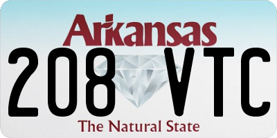 AR license plate 208VTC