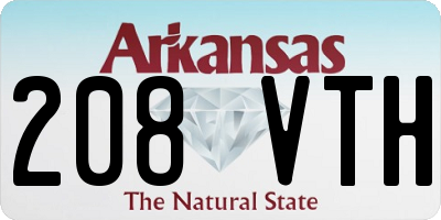 AR license plate 208VTH