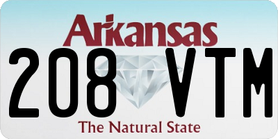 AR license plate 208VTM
