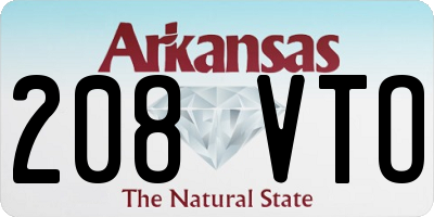 AR license plate 208VTO