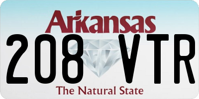 AR license plate 208VTR
