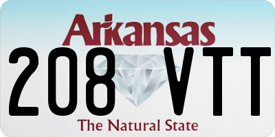 AR license plate 208VTT