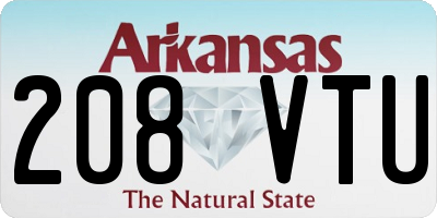 AR license plate 208VTU